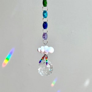 Crystal SunCatcher Rainbow Cloud dans une boîte cadeau avec carte et don