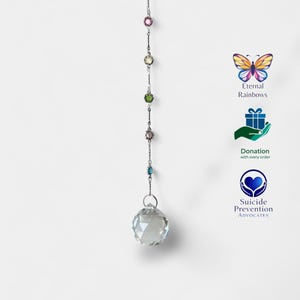 Crystal SunCatcher Rainbow Maker dans une boîte cadeau avec carte et don