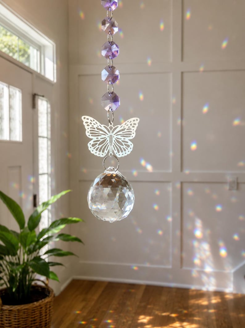 Butterfly Crystal SunCatcher Rainbow Maker Light Catcher afbeelding 6