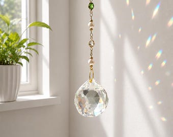 Crystal Sun Catcher with Meaning Rainbow Maker