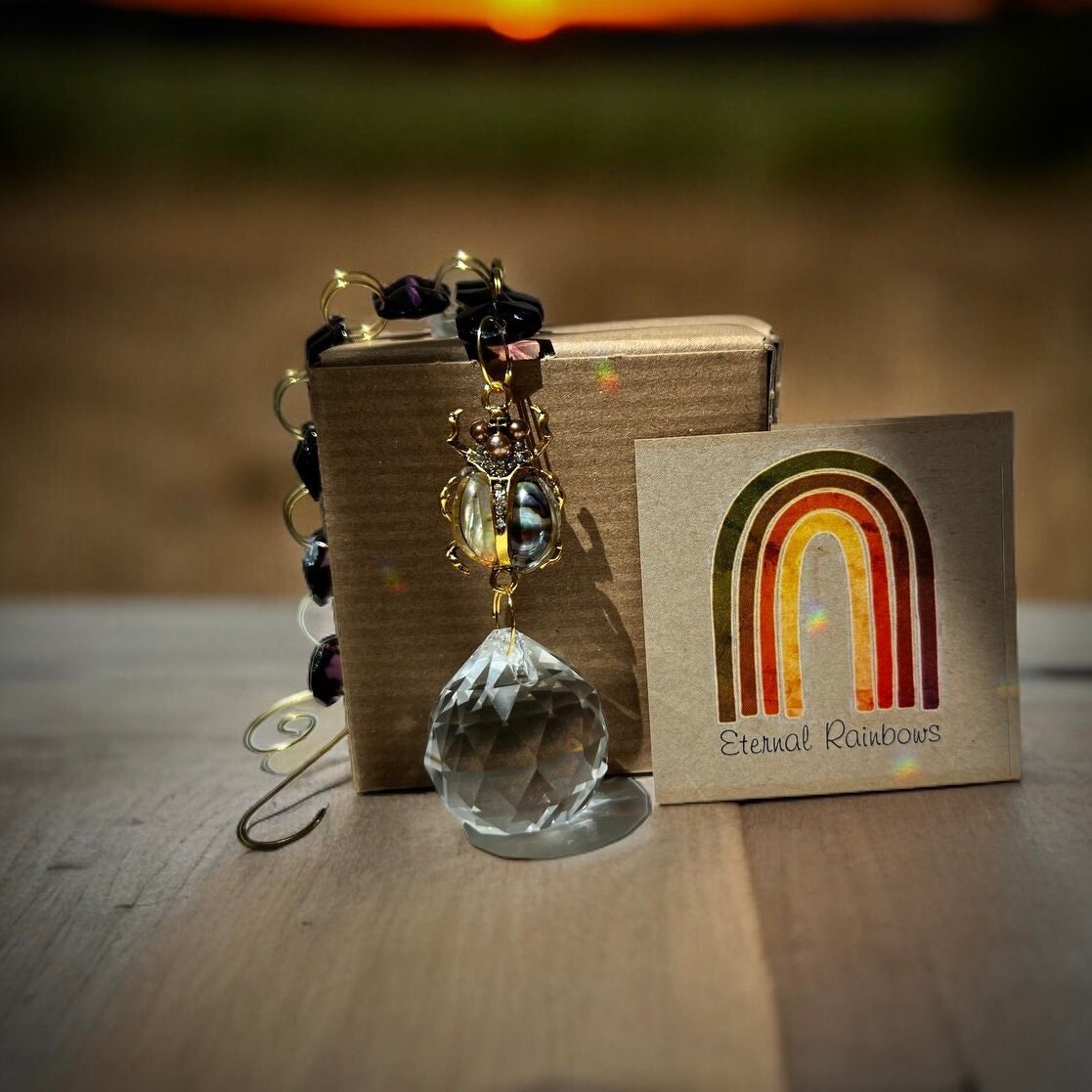 Crystal Suncatcher Rainbow Maker Window Ornament in Gift Box With Card ...