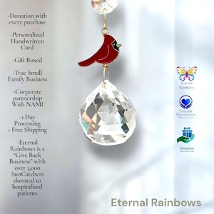 Cardinal SunCatcher Rainbow Maker in Gift Box with Donation and Card