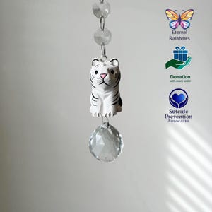 SunCatcher Tiger Rainbow Maker dans une boîte cadeau avec carte et don