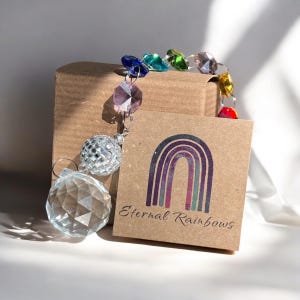 Discobal kristallen prisma SunCatcher Rainbow Maker in geschenkverpakking met kaart en donatie