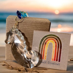 Seahorse SunCatcher Rainbow Maker in Gift Box with Card and Donation