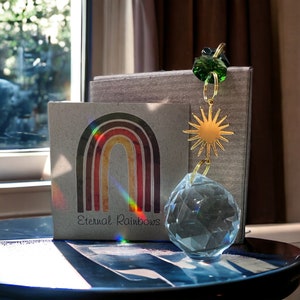 SunCatcher Crystal Boho Window Hanging Rainbow Maker in Gift Box with Card
