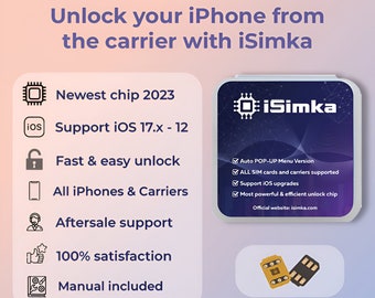 iSimka 2024 Unlock RSIM Turbo Chip Card MKSD Heicard R-sim iOS Gevey for iPhone 14/13/12/11/X/XR/8/7/6