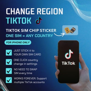 iSimka SIM card for TikTok to change target country region. No VPN needed. For iPhone!