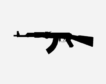 AK-47 black vector PNG and SVG file