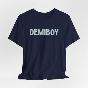 Demiboy Pride Dimensional Art Shirt Nonbinary T-Shirt Best Friend Birthday Gift Coming Out Pride Month Unique Design Word Art Tee
