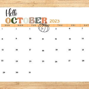October 2023 calendar