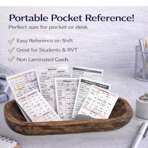 Sonographer Pocket Cards Ultrasound Reference Cards Echo Vascular Study Guide RDMS Study Aid Sonography Student Gift Ultrasound Cheat Sheet