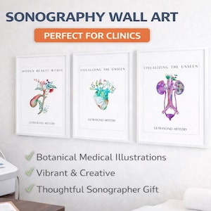Sonography Wall Art, Ultrasound Wall Art, Ultrasound Tech Gift, Sonographer Gift, Ultrasound Tech Decor, Medical Wall Art Office Decor