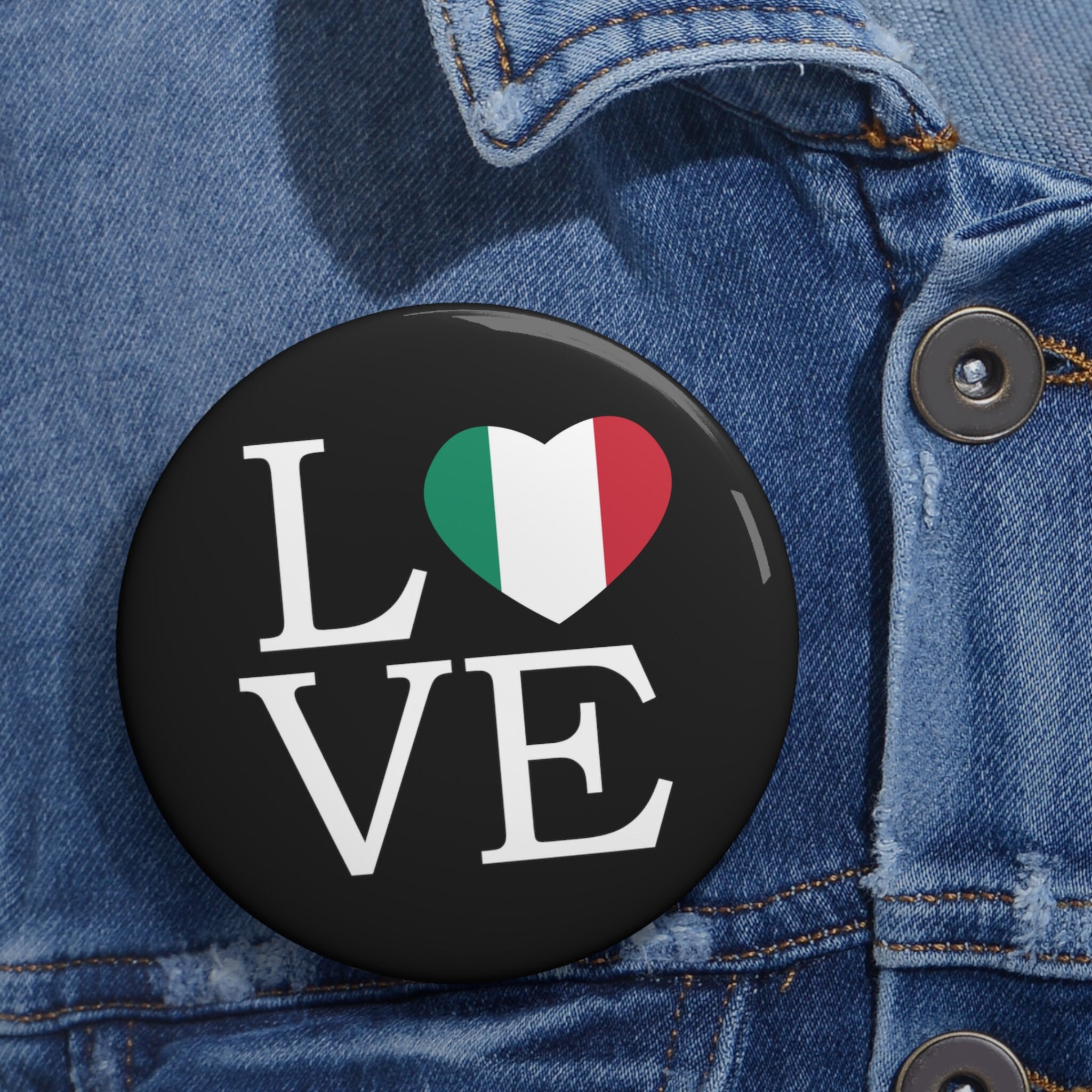 Flaggen-Pin Italien Herz – Hartemaille-Anstecker Vergoldet, 2x2 Cm, Für Sammler & Fans