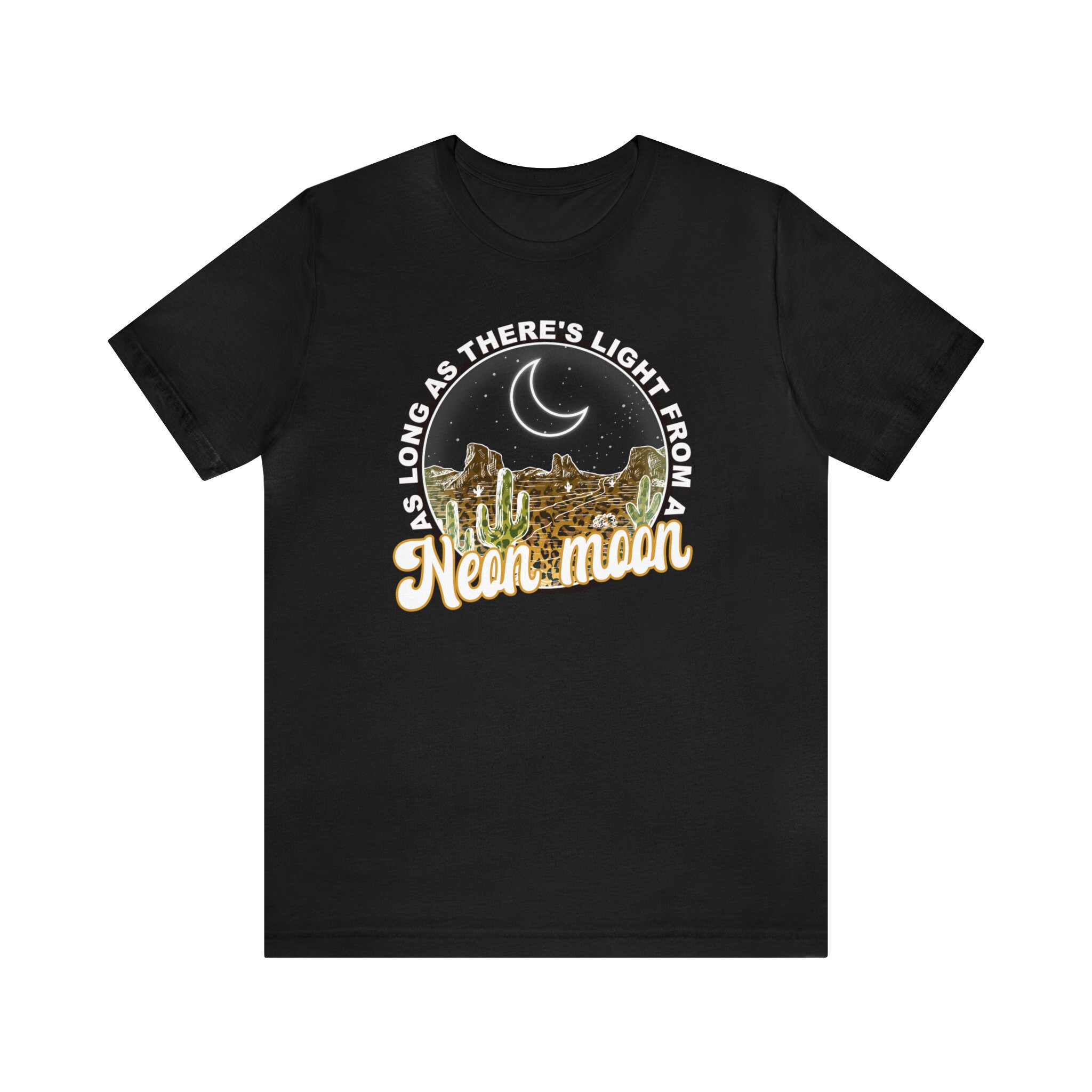 There's Light From Neon Moon T-shirt, Cheetah Moon Print