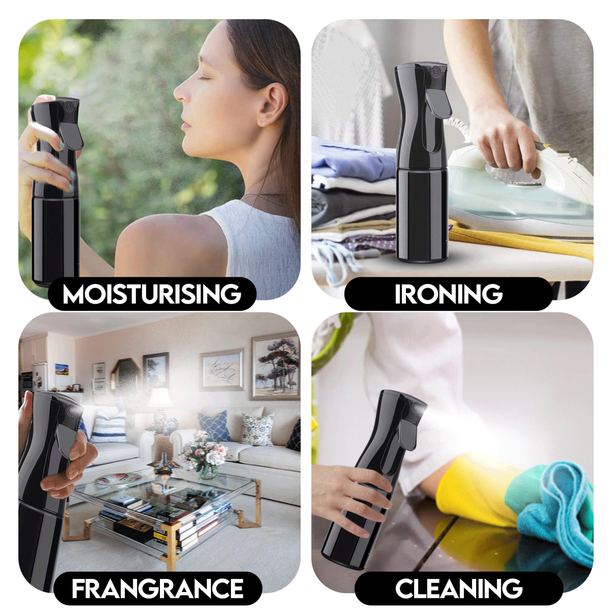 Swano Hair Spray Bottle 200ML Black Empty Continuous Water Etsy