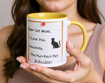 Personalized Cat Mom Mug: Custom Cat Lover Gift