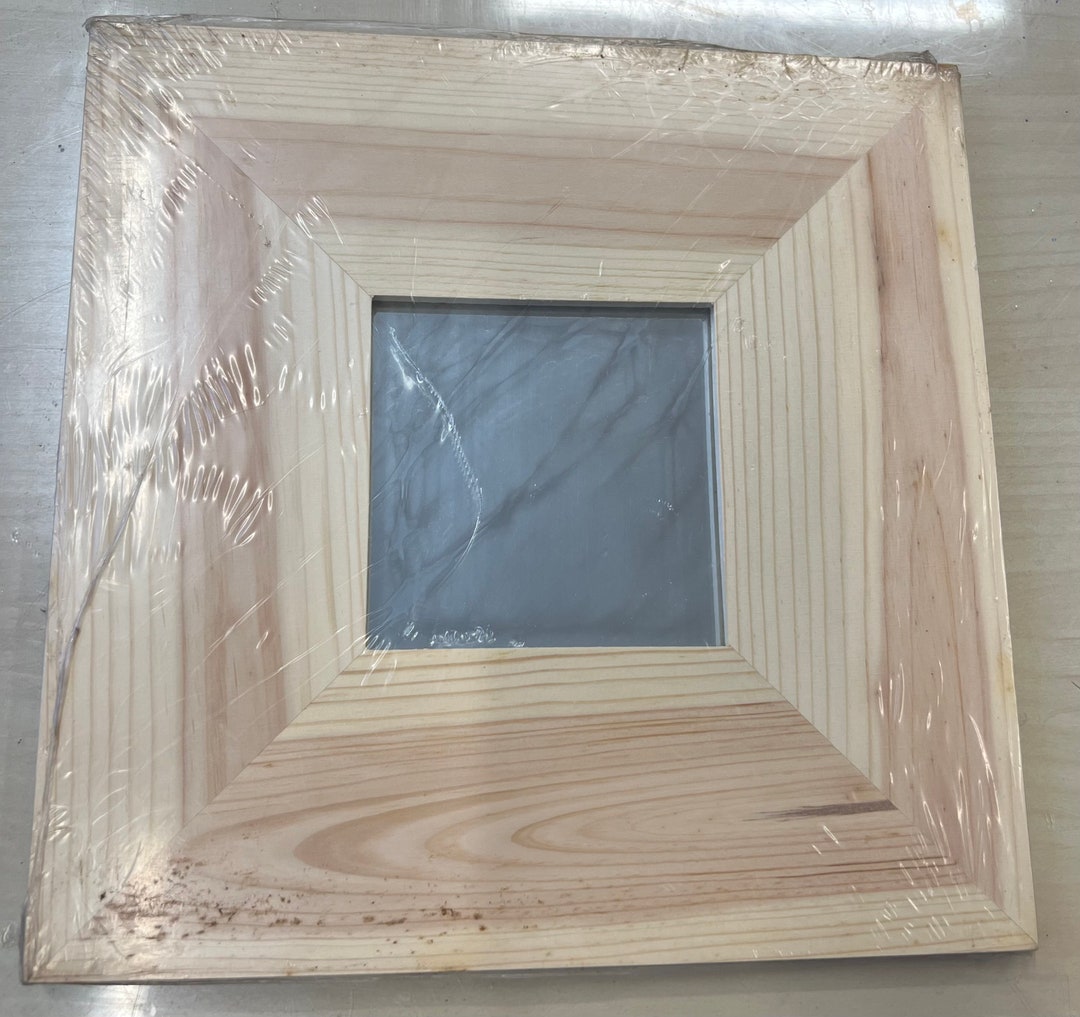 Malma Ikea Mirror Wide Unfinished Wood Frame for Mosaic, Painting or