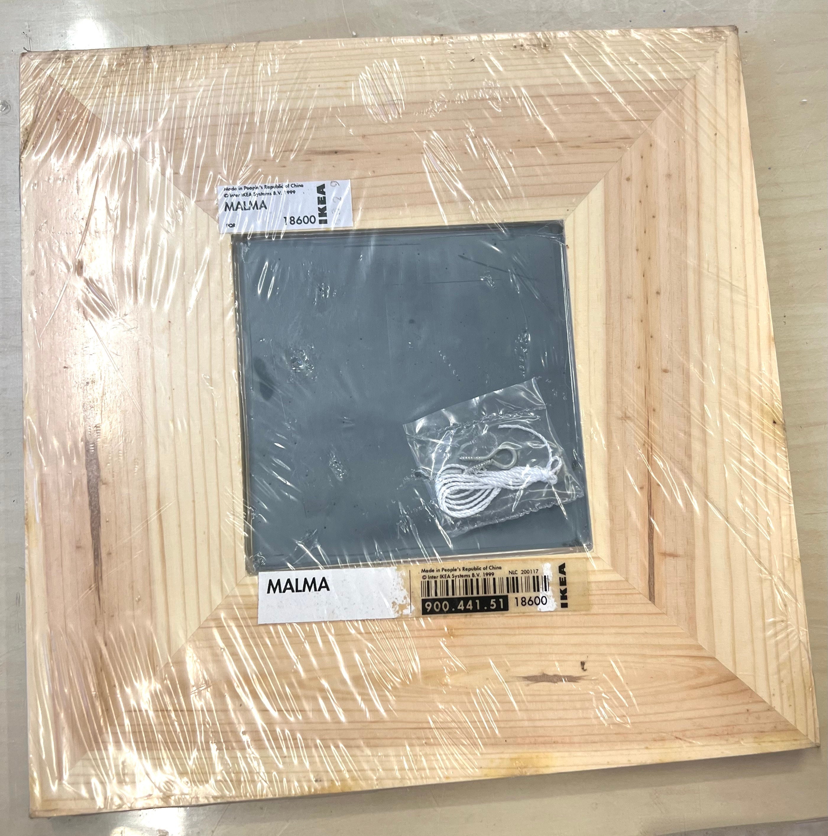 Malma Ikea Mirror Wide Unfinished Wood Frame for Mosaic, Painting or