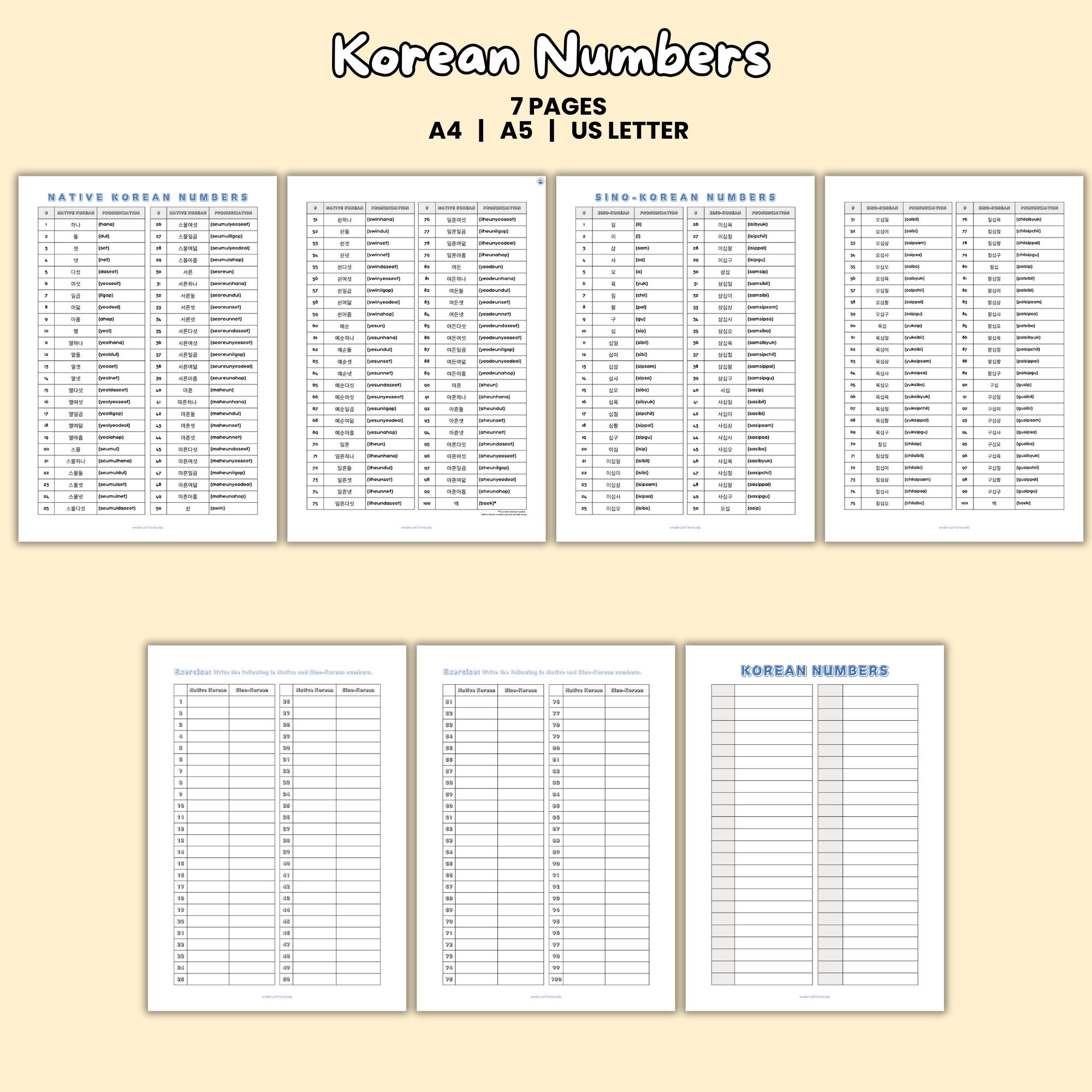 Ultimate Korean Language Learning Study Bundle Printable and Digital ...