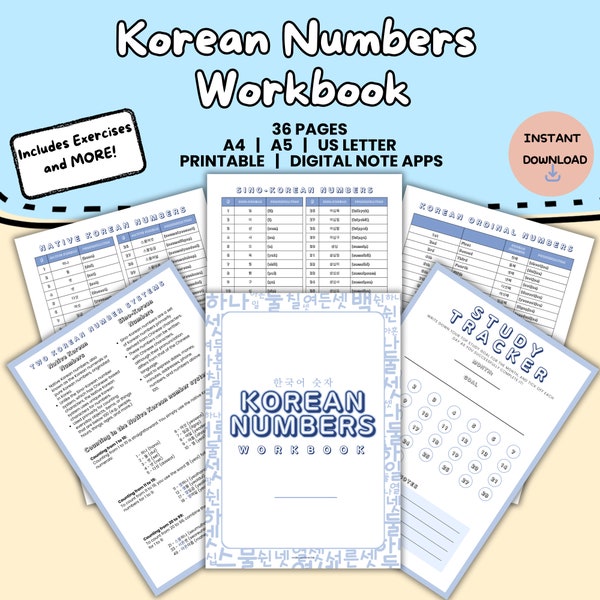Korean Printable - Etsy