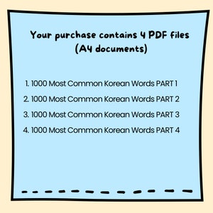 1000 Most Common Korean Words Workbook Study Pack Learn Vocabulary ...