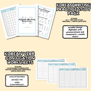 ULTIMATE BUNDLE Korean Language Learning Materials | Workbook Study ...