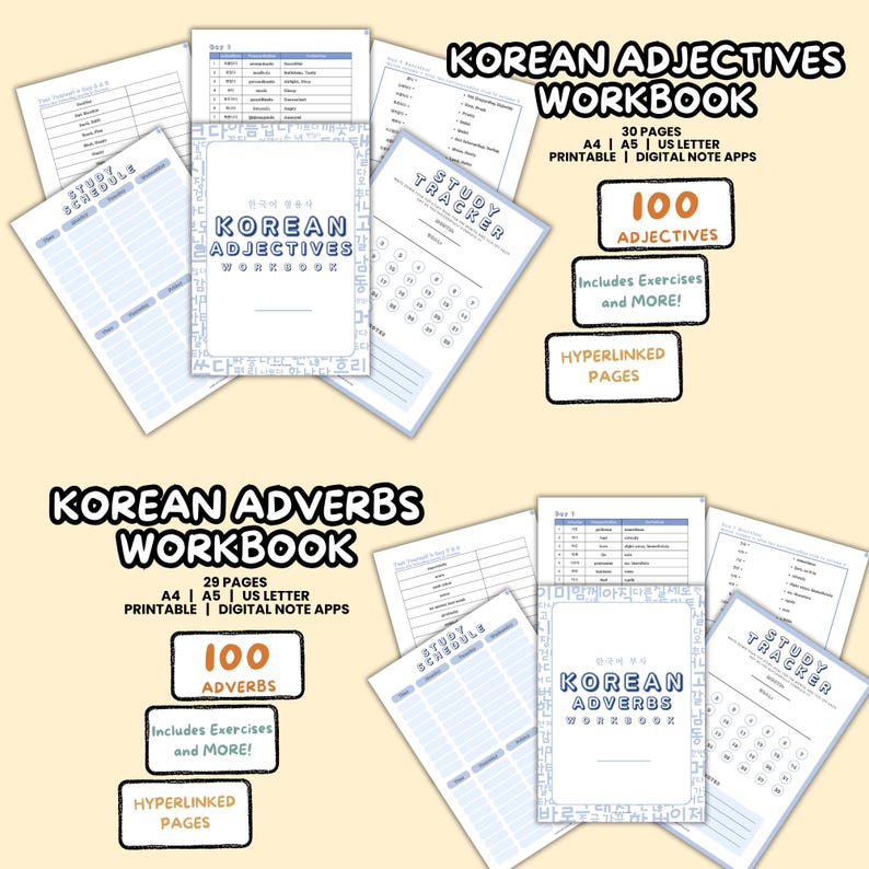 ULTIMATE BUNDLE Korean Language Learning Materials | Workbook Study ...