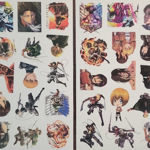 40 Anime Aufkleber - ideal für Teenager oder Erwachsene, die Anime lieben - Laptops, Wasserflaschen, viel Spaß für Kinder und Erwachsene - 2 Stickerbögen
