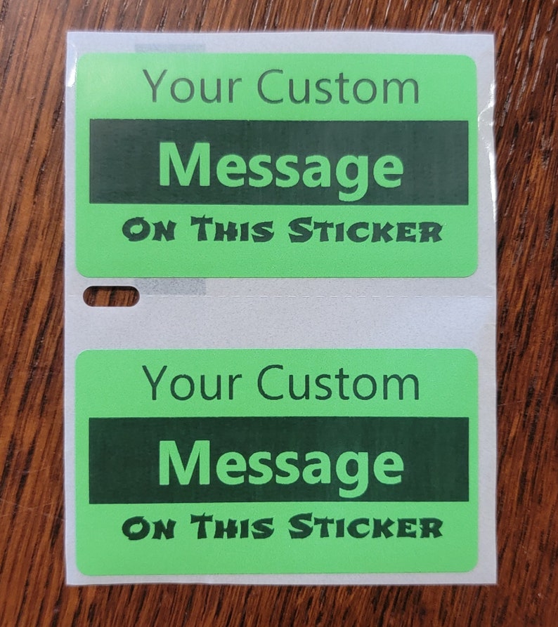 Custom Stickers, Labels, Decals 1.25 X 2.25 Inches Your Message and