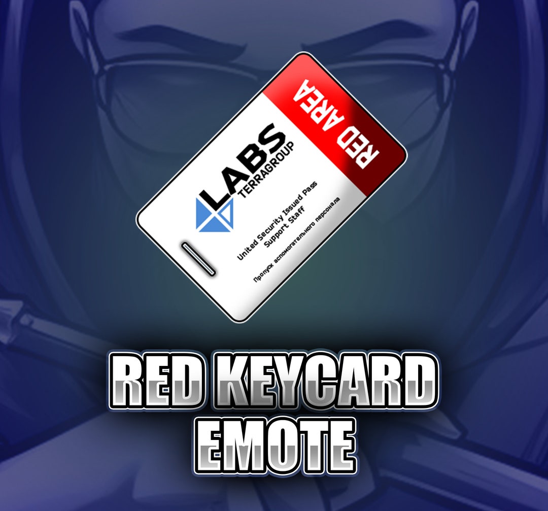 Tarkov Labs Red Keycard Emote Tarkov Emote Stream Emote Etsy