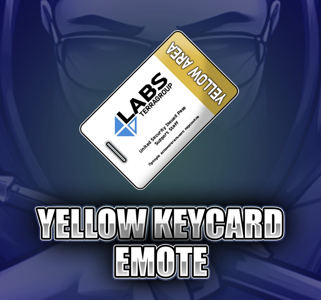 Tarkov Labs Yellow Keycard Emote Tarkov Emote Stream Emote Etsy