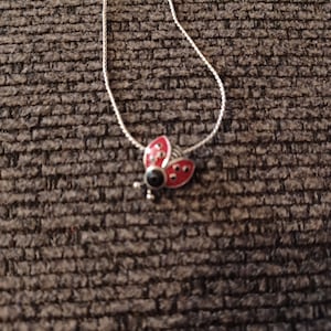 Necklace with ladybug charm
