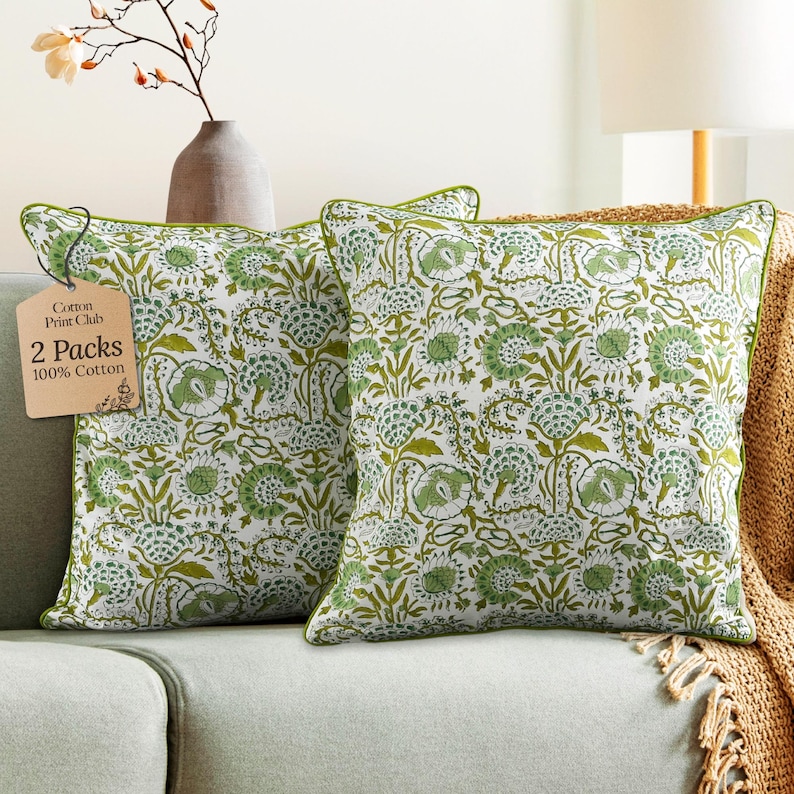CottonprintclubUSA Throw Pillow Cover