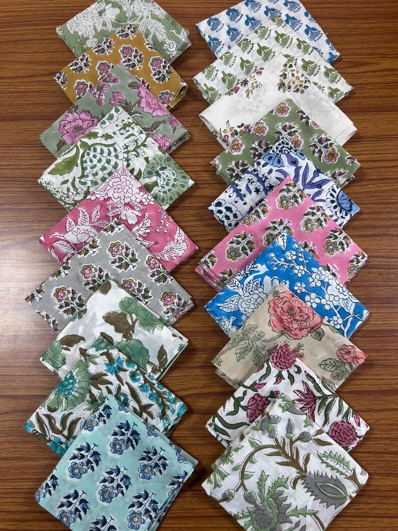 Guardanapos bordados com estampa indiana multicolorida e vieira, guardanapos de algodão floral para mesa de jantar, guardanapos de casamento estilo fazenda, 18 x 18 pol. imagem 4