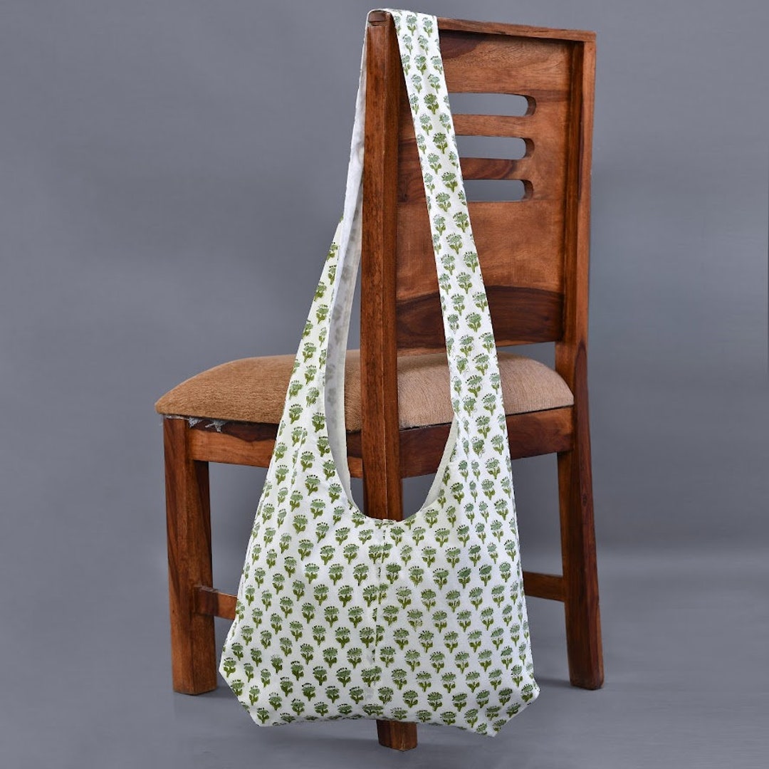 Green - Handmade Cotton Shopping Hand bag 20
