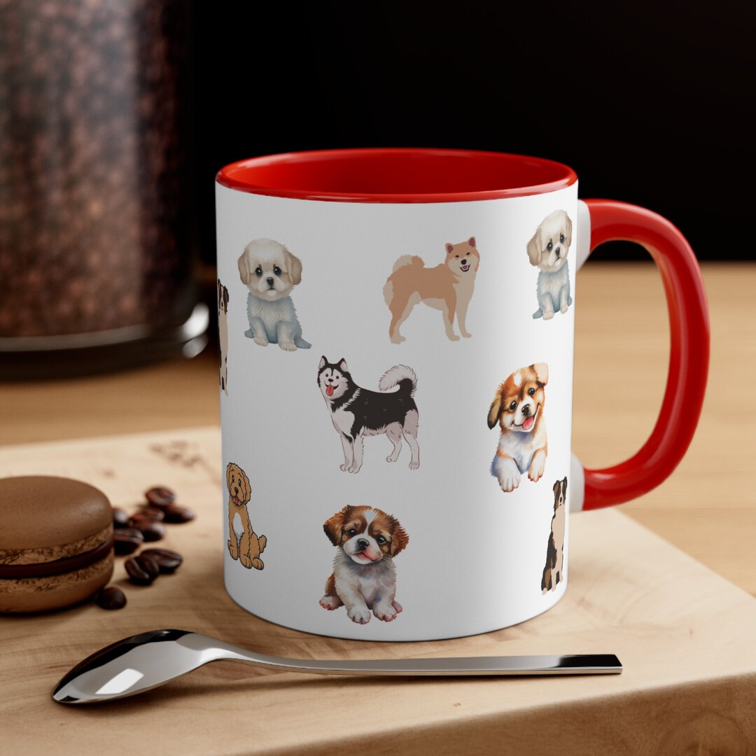 Adorable Dogs Mug, Cute Dogs Mug, Dog Lover Mug, Mug With Dogs, Dogs ...