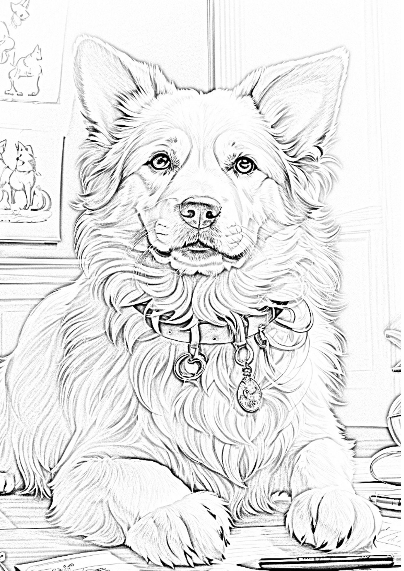 13 Printable Dog Digital Colouring Page for Kids Instant Etsy Ireland