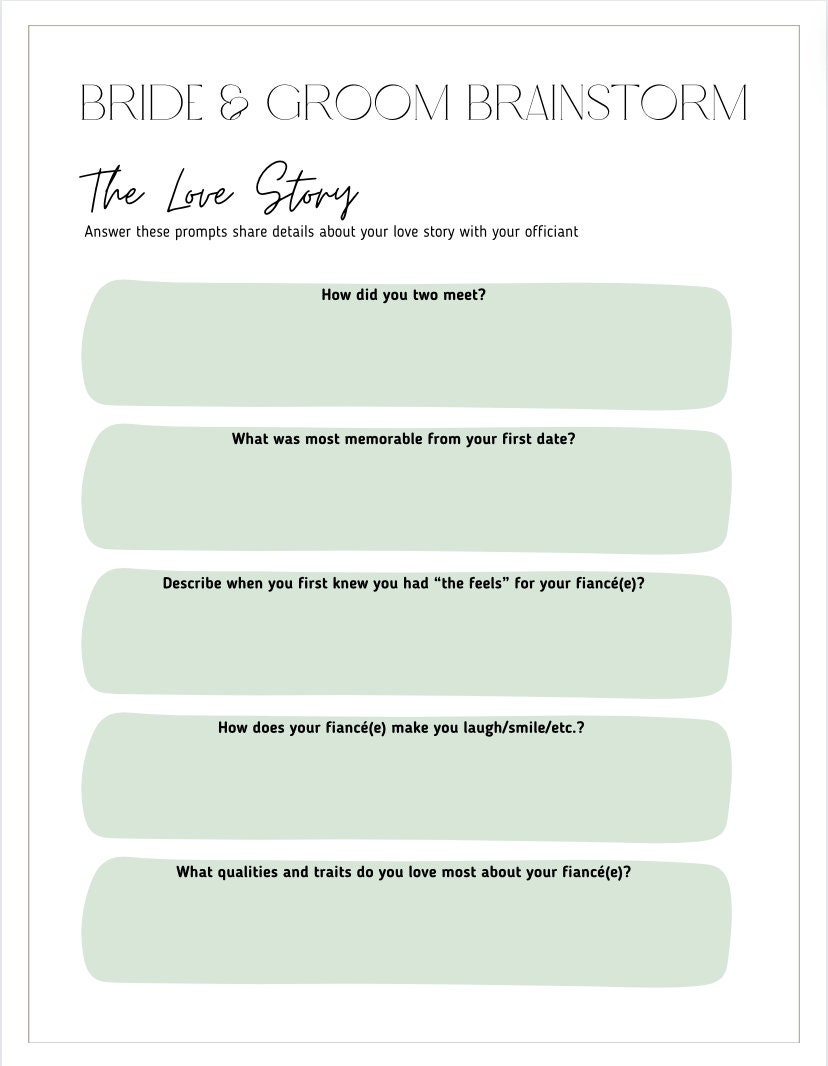 Wedding Ceremony Planning Guide - Etsy