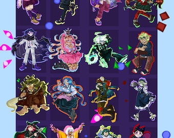 Super Danganronpa 2 Shipping Heart Buttons