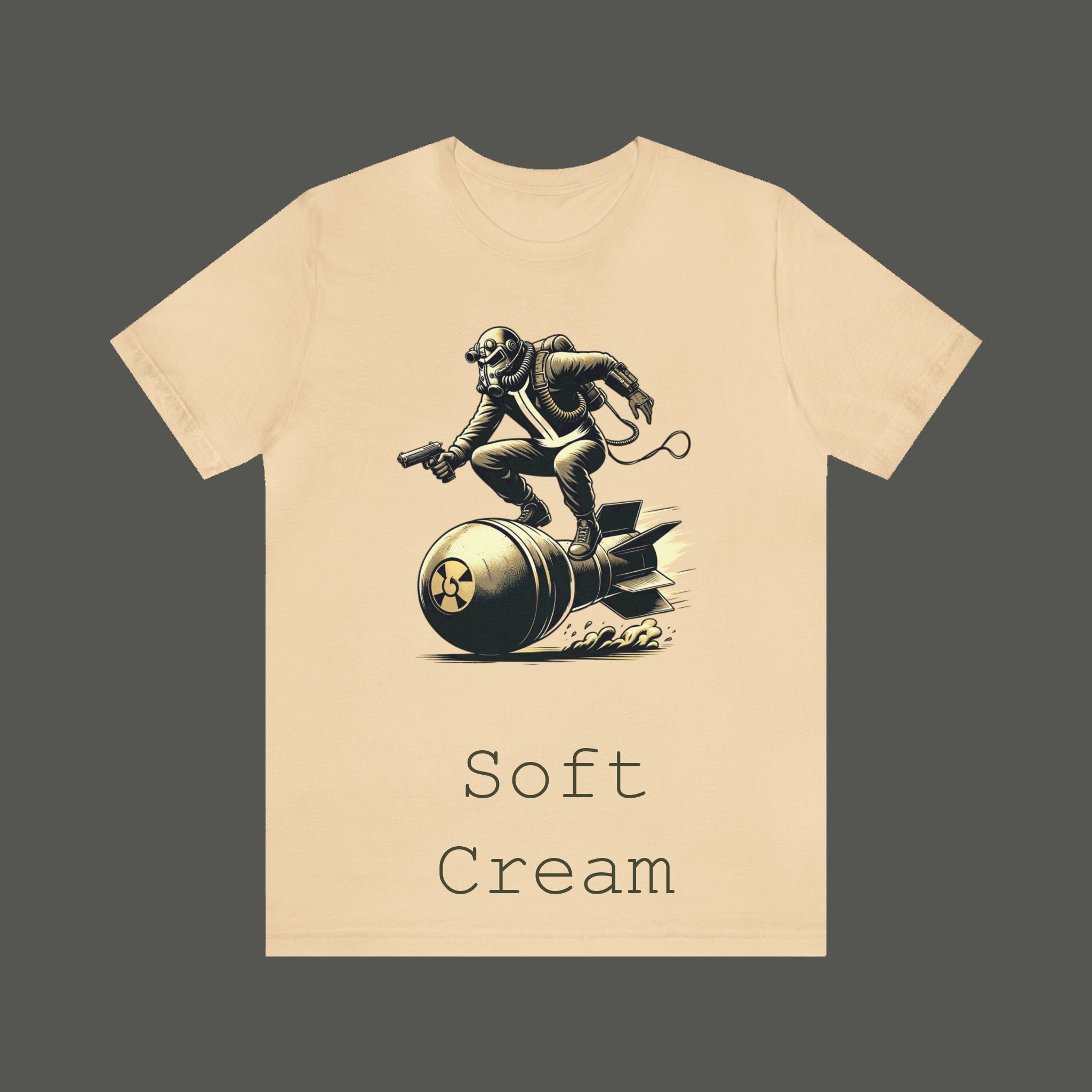 Bomb Rider Art Retro Futuristic Gamer Tee, Nuke Drop Graphic, Post ...