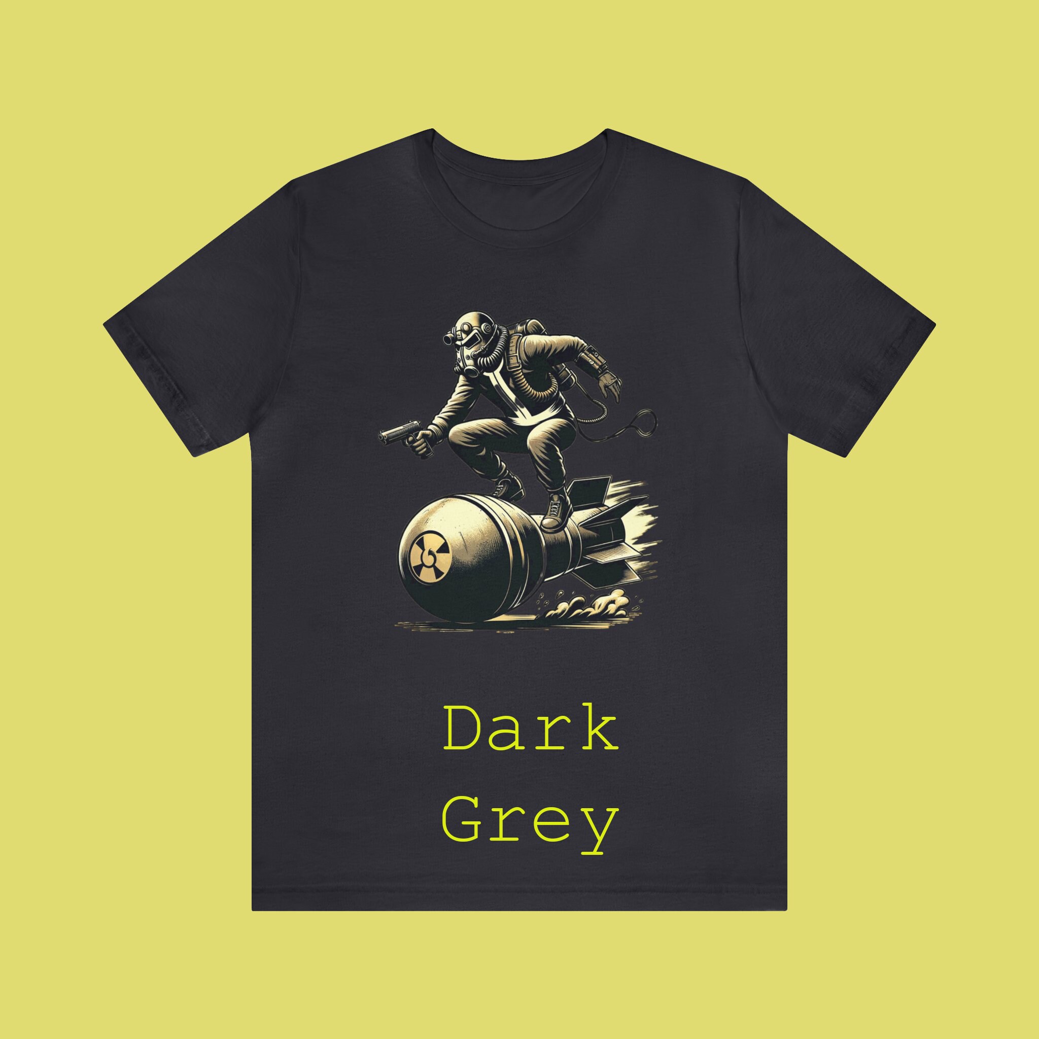 Bomb Rider Art Retro Futuristic Gamer Tee, Nuke Drop Graphic, Post ...
