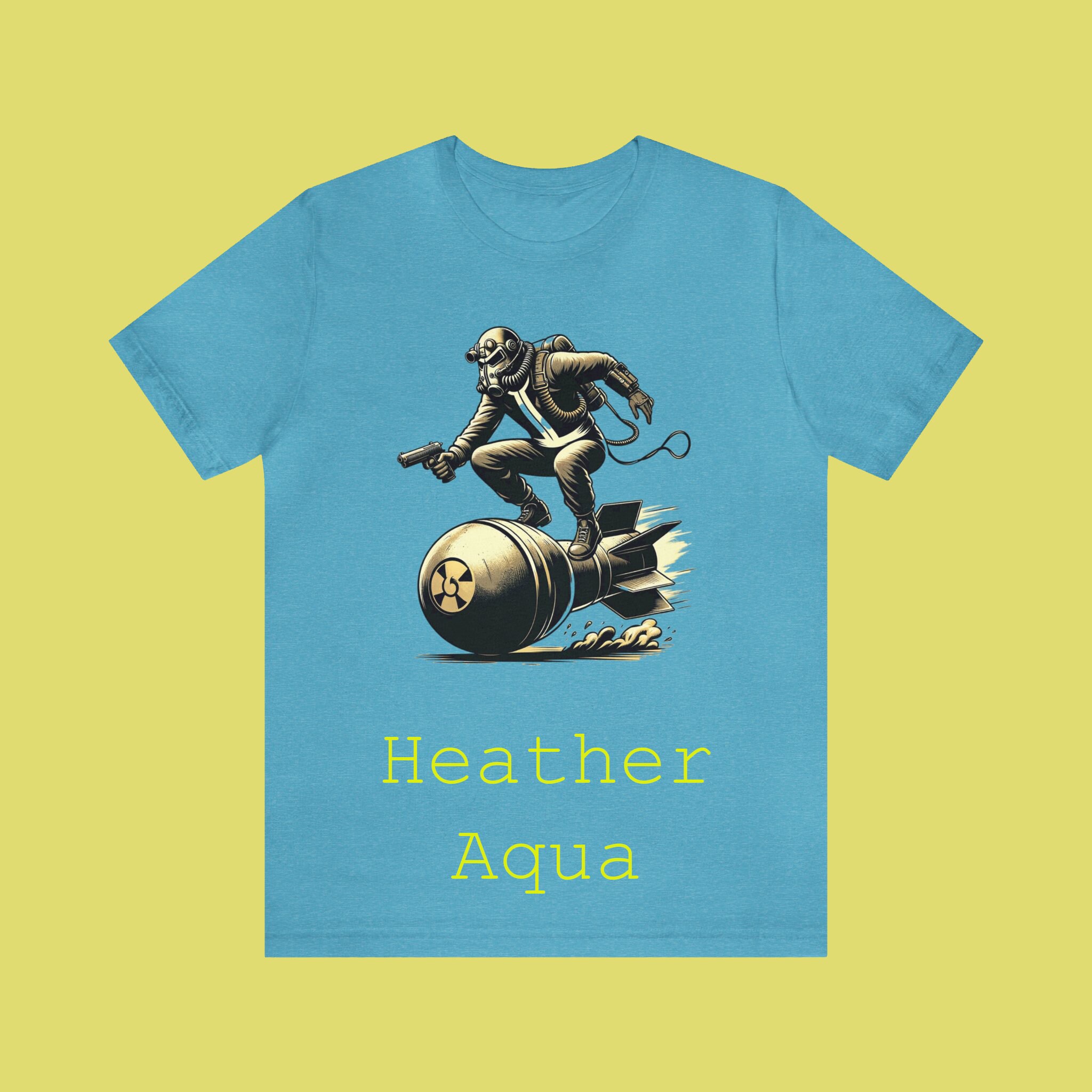 Bomb Rider Art Retro Futuristic Gamer Tee, Nuke Drop Graphic, Post ...