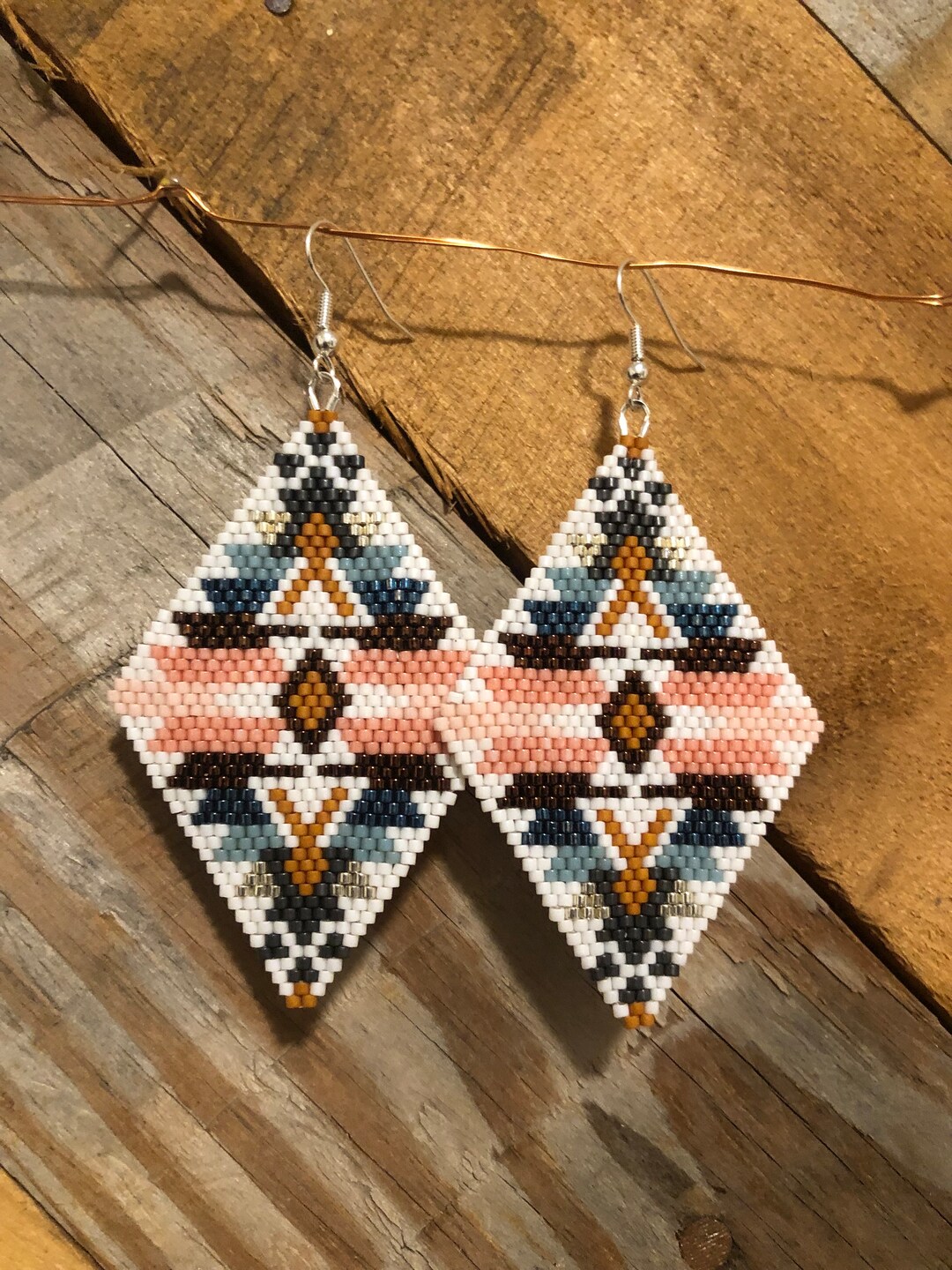 Western Earrings - Aztec Cactus Sunset