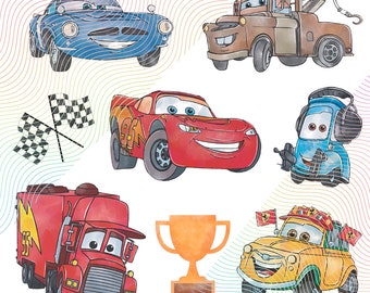 Diseño de sublimación de autos Camiseta de dibujos animados de autos Sublimación PNG Clipart Png Auto Png Sublimación de autos Autos Png Diseño de camiseta de autos