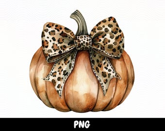 Leopard Pumpkin Coquette bow png, retro halloween png, trending png, Fall bow png soft girl png, Pumpkin girly png, leopard pumpkin png