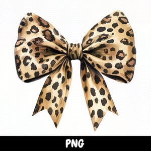 Kokette Schleife PNG, Leopardenmuster Schleife PNG, Gepard Schleife, Girly Mädchen Schleife Ästhetik, Trendige Kokette, Girlie, Weiche Mädchenbänder, Shirt Design Png