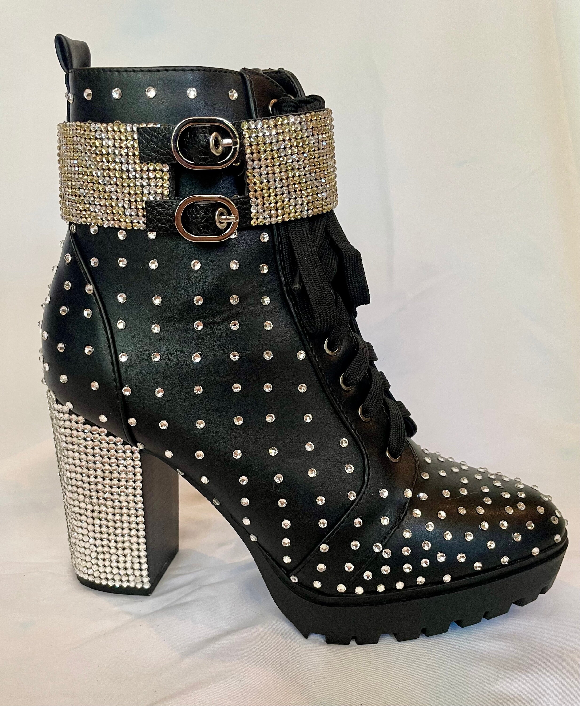 靴 burlesque Women's Patent Leather Thigh High Latex Boots Zip Sexy