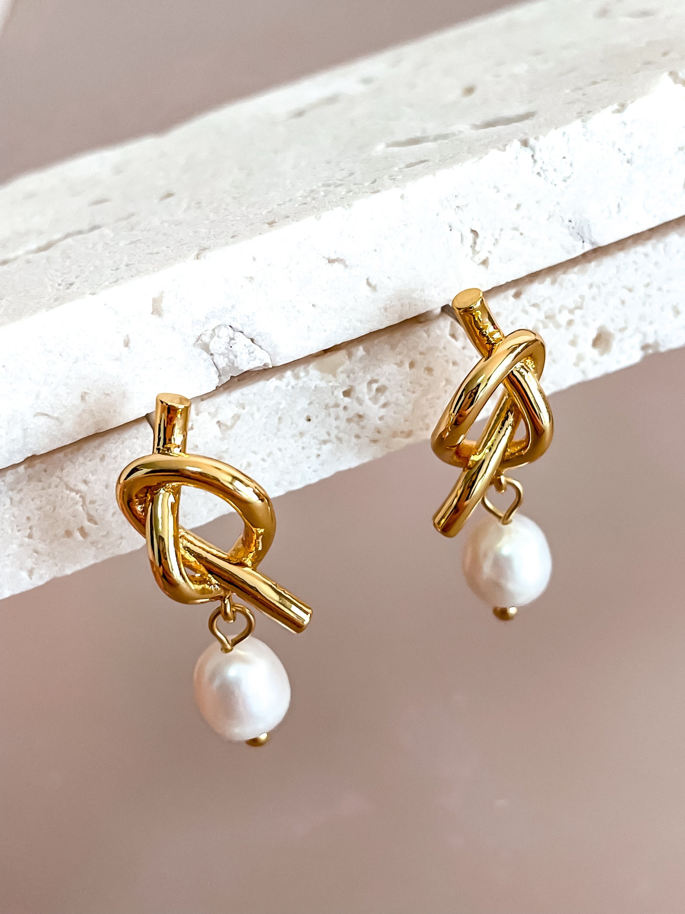 18K Gold Half Pearl Bezel Screw Back Earrings for Girls ~ 8mm | Jewelry Vine