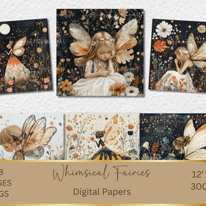 Fate stravaganti, 28 fantasiose fate artistiche fantasy Jpeg Background Papers, Download digitale, Junk Journal, Arte digitale,